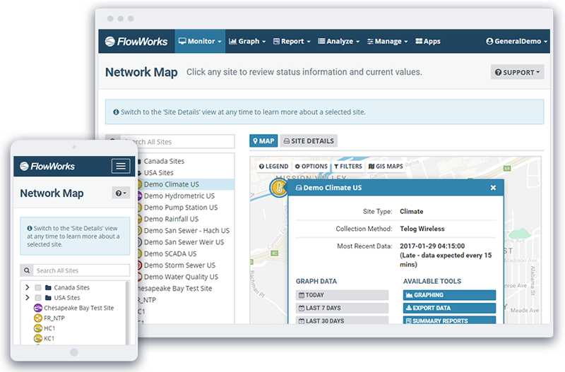 infinitii flowworks on desktop and mobile