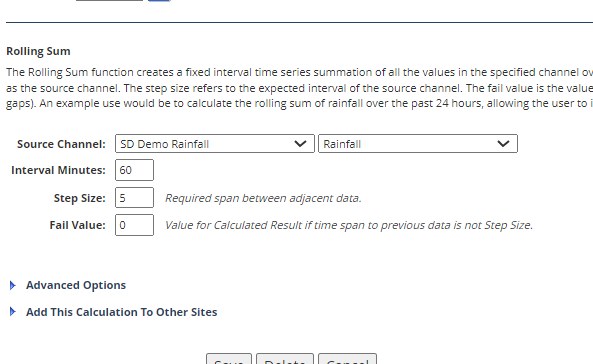 Configuring a calculated channel that runs continuously against live data